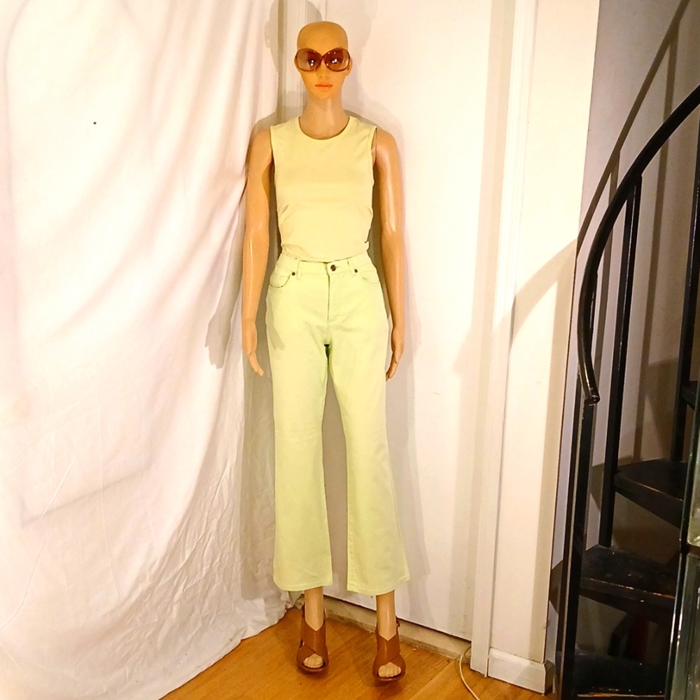 NWT Talbot Lime Green Cotton Stretch Pants
